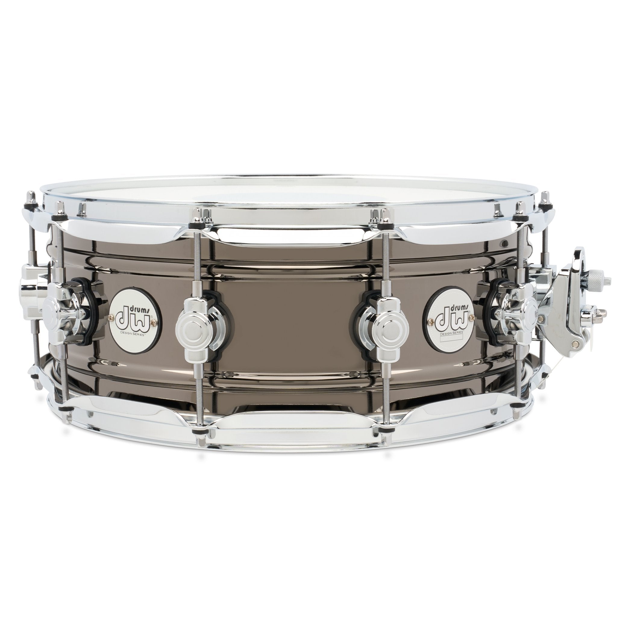 DW Design Series Black Nickel Over Brass Snare Drum - 14x5.5 - Image 1