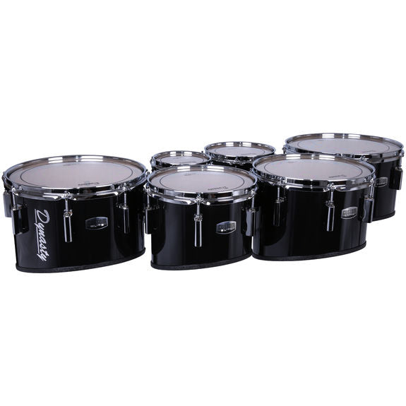 Dynasty Custom Elite Marching Tenors - 6/6/8/10/12/13 Black w/ Chrome HW