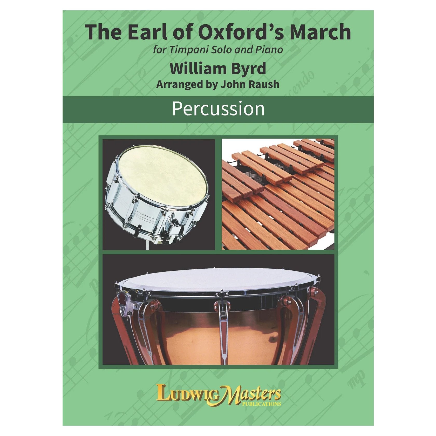 Earl of Oxfords March for timpani and piano william byrd arranged by john raush cover page