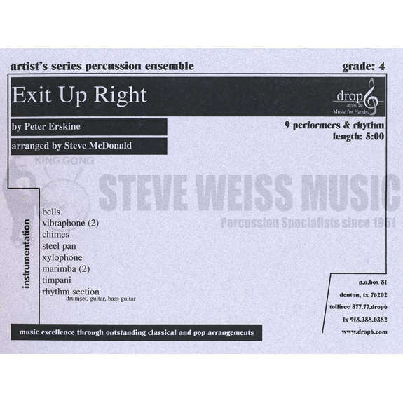 Erskine-Exit Up Right (SP)-B/2V/C/X/2M/Steel dr./4T/P/GT/BG