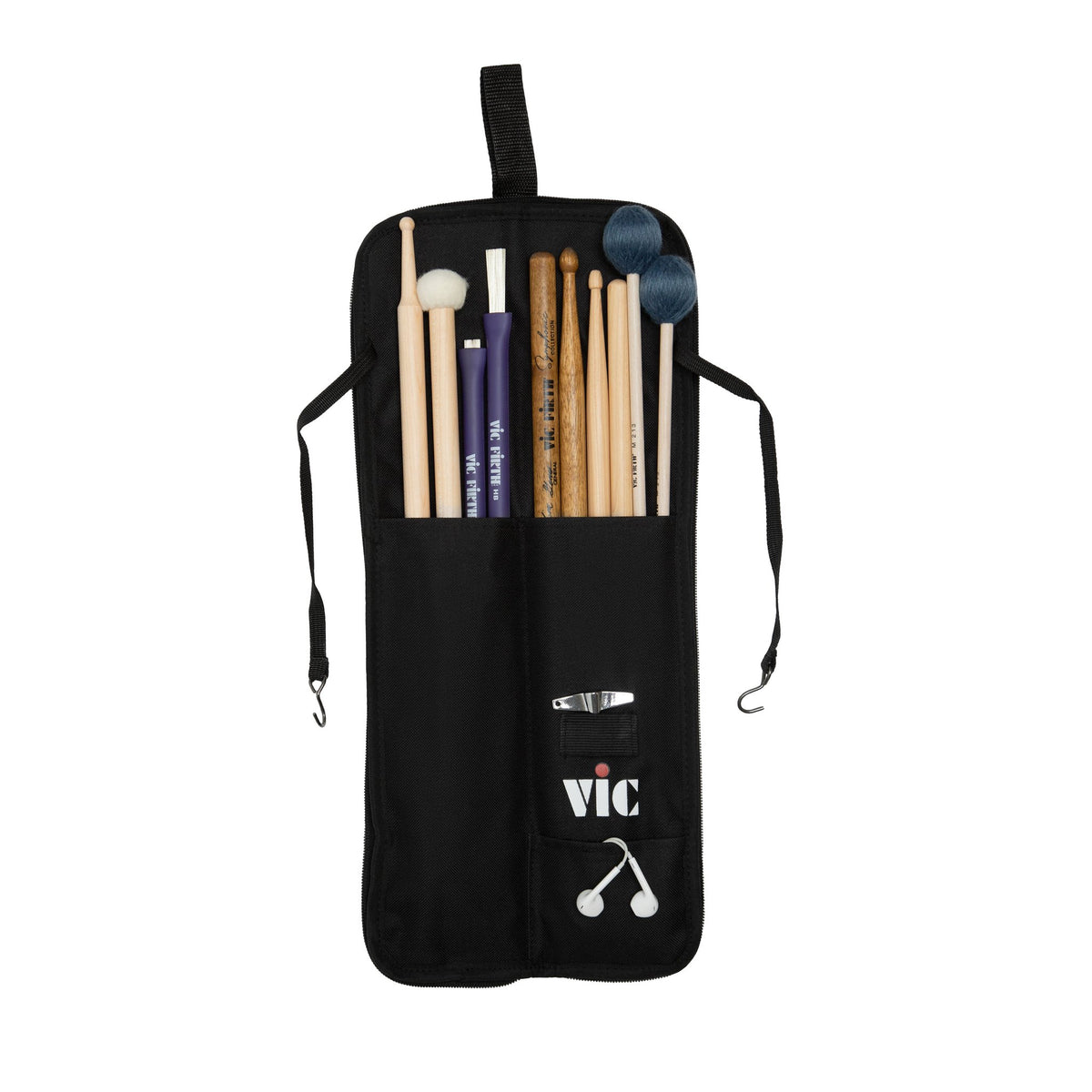 Black (Pre-2024 Design) - Vic Firth Essential Stick Bag ESB loaded