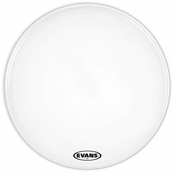 Evans 14" MS1 White Marching Bass Drum Head (Old Logo)