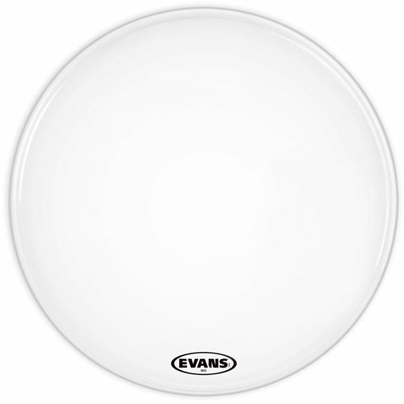 Evans 28" MX2 White Marching Bass Drum Head (Old Logo)