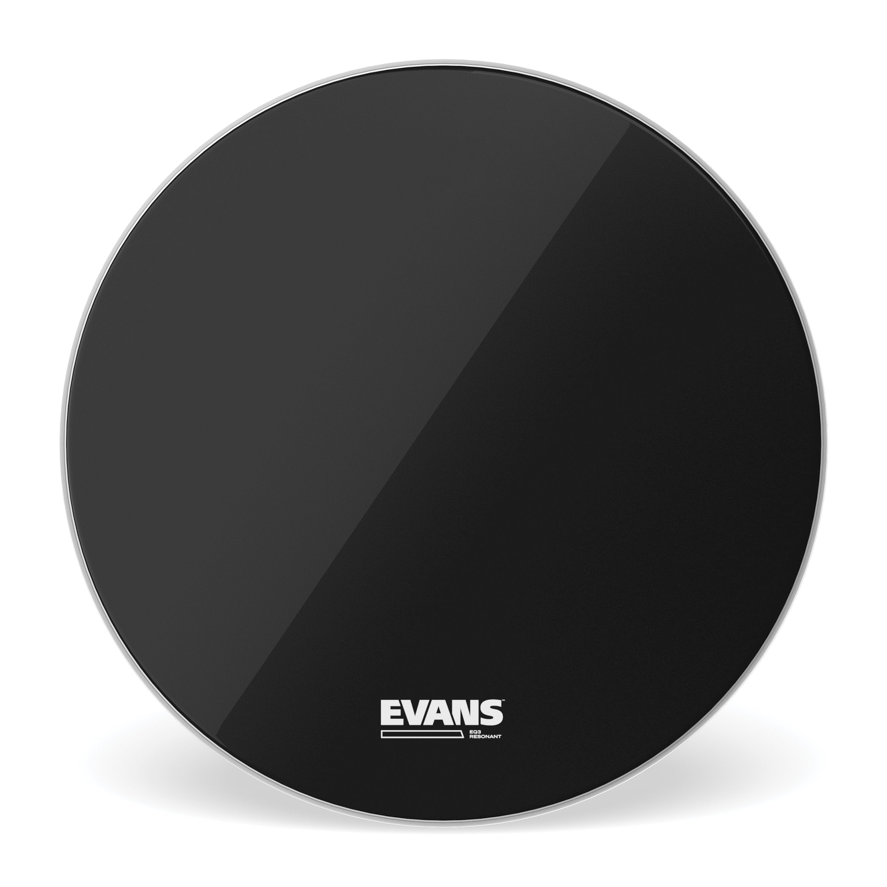Evans EQ3 Black Resonant Bass Drumhead - 18" - Image 3