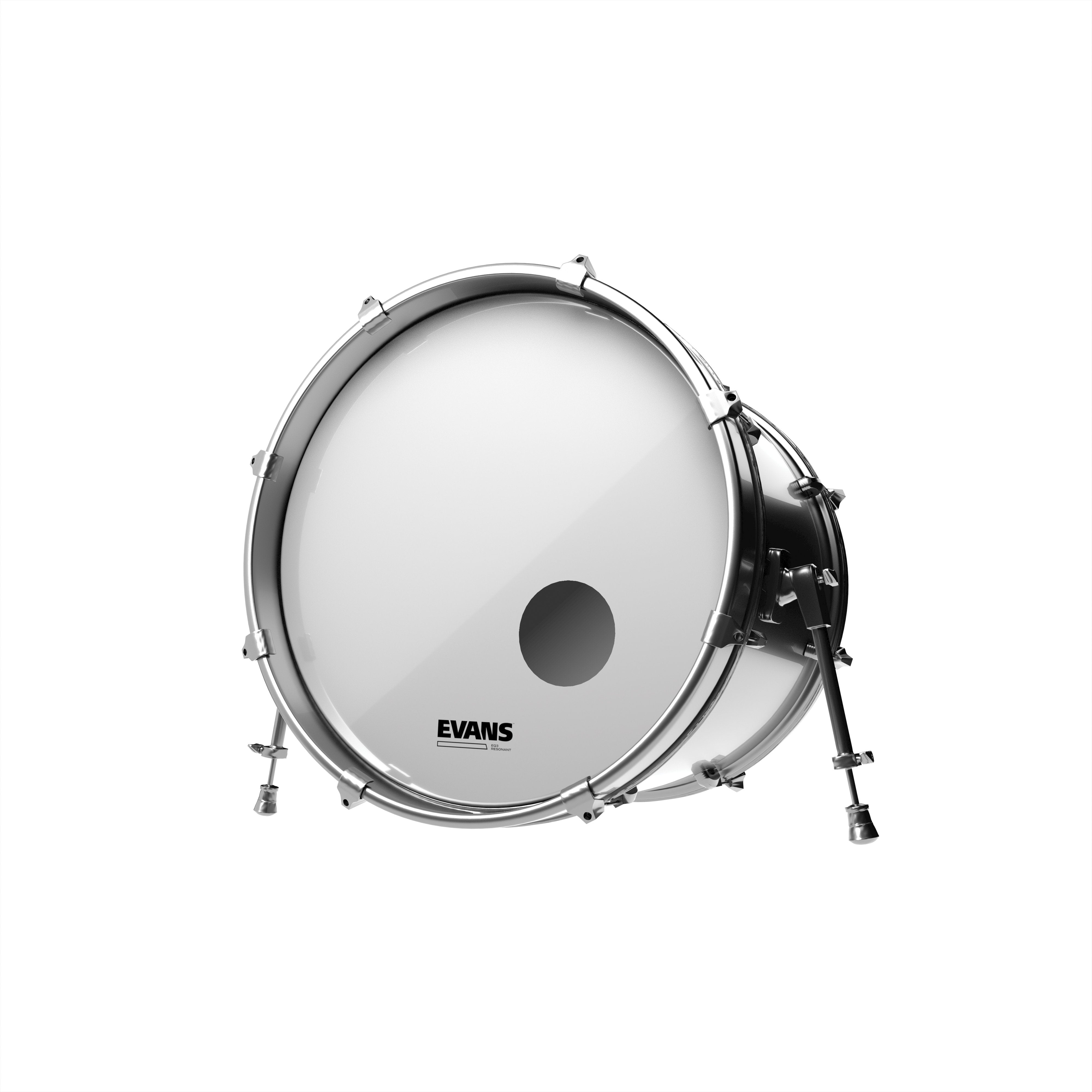 Evans EQ3 Smooth White Resonant Bass Drumhead - 20" - Image 2