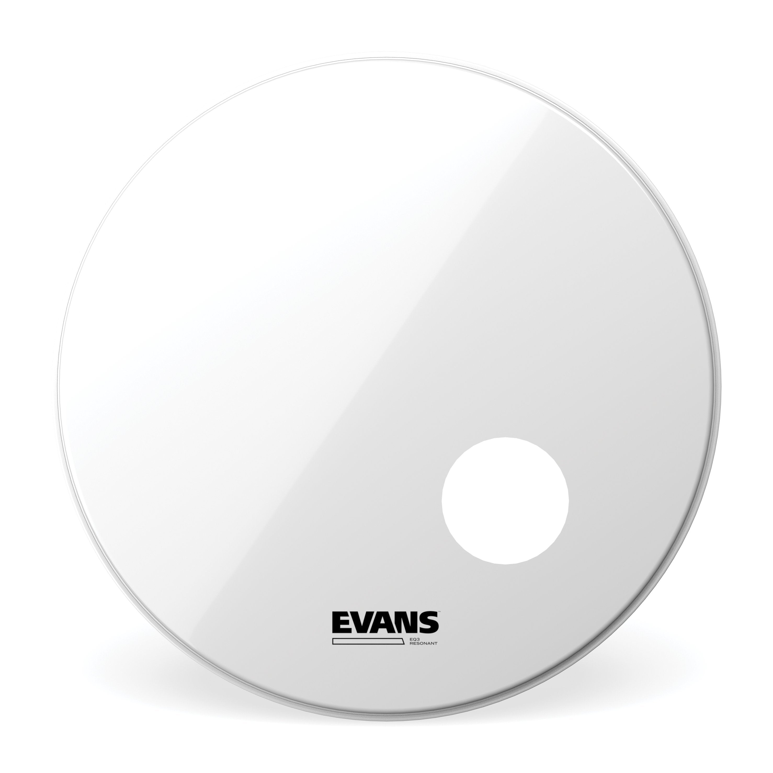 Evans EQ3 Smooth White Resonant Bass Drumhead - 20" - Image 1