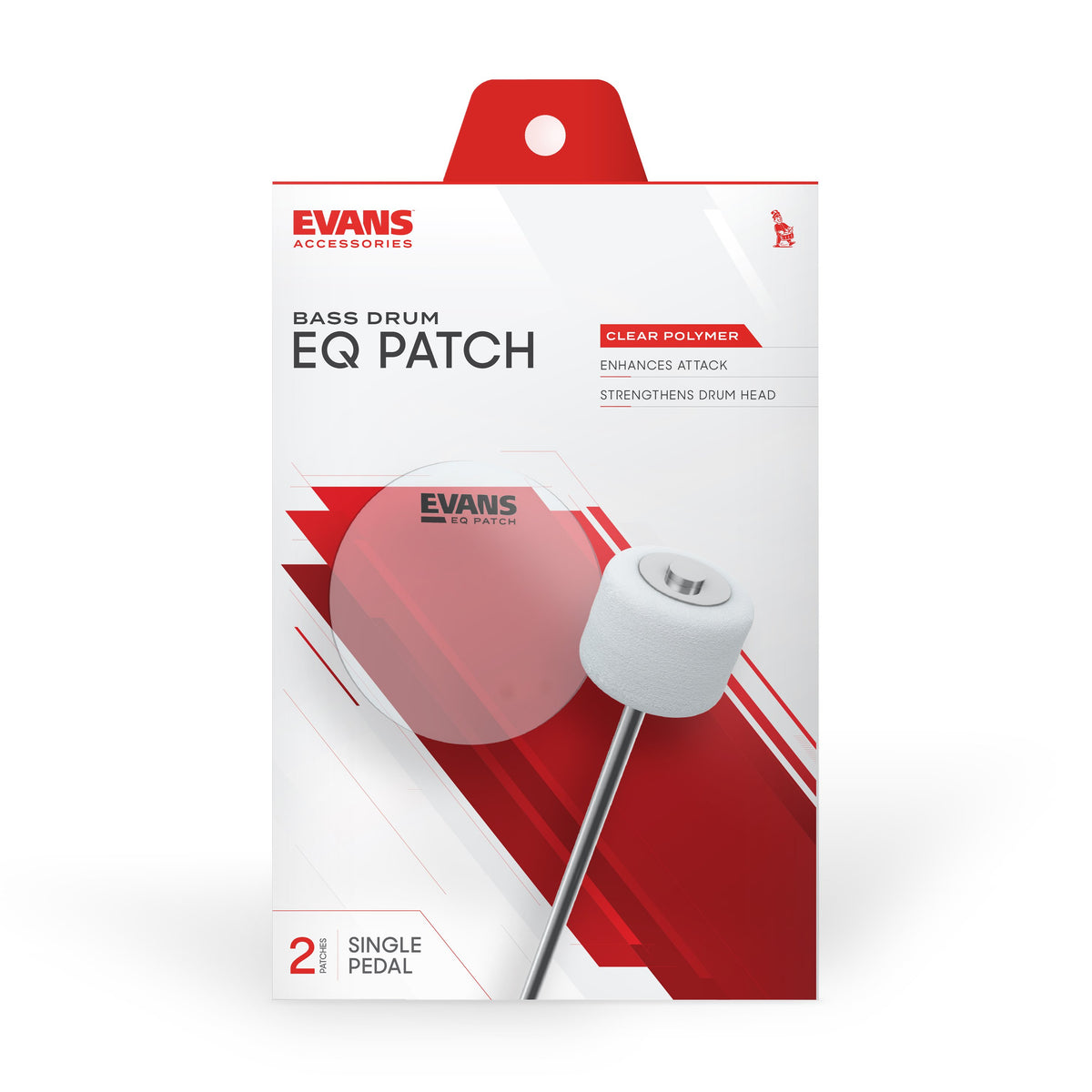 Evans EQ Bass Drum Patch - Plastic Single Pedal - Image 2