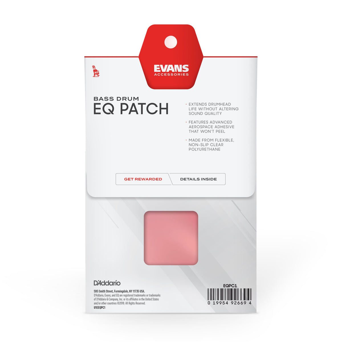 Evans EQ Bass Drum Patch - Plastic Single Pedal - Image 3