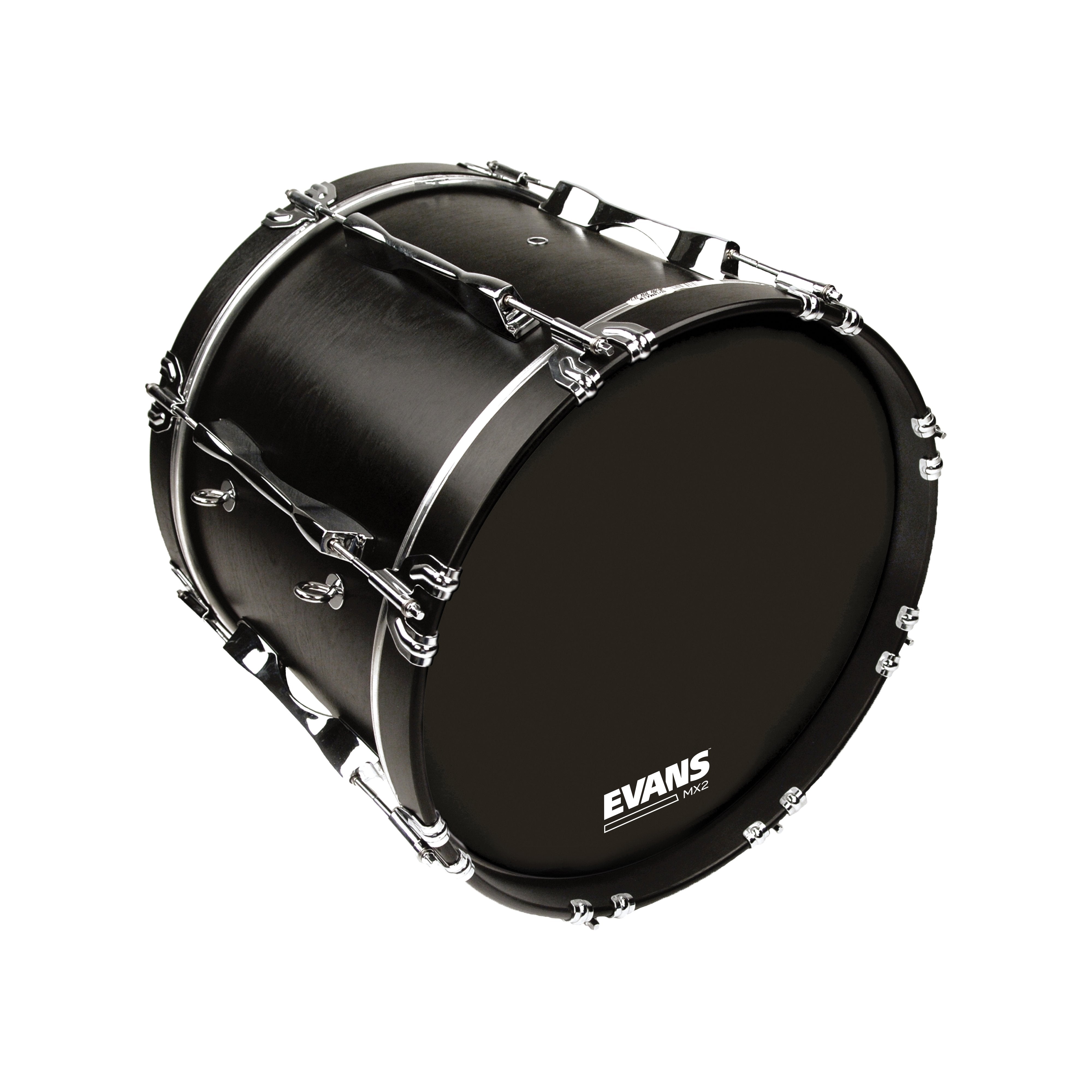 Evans MX2 Black Marching Bass Drumhead - 18" - Image 3