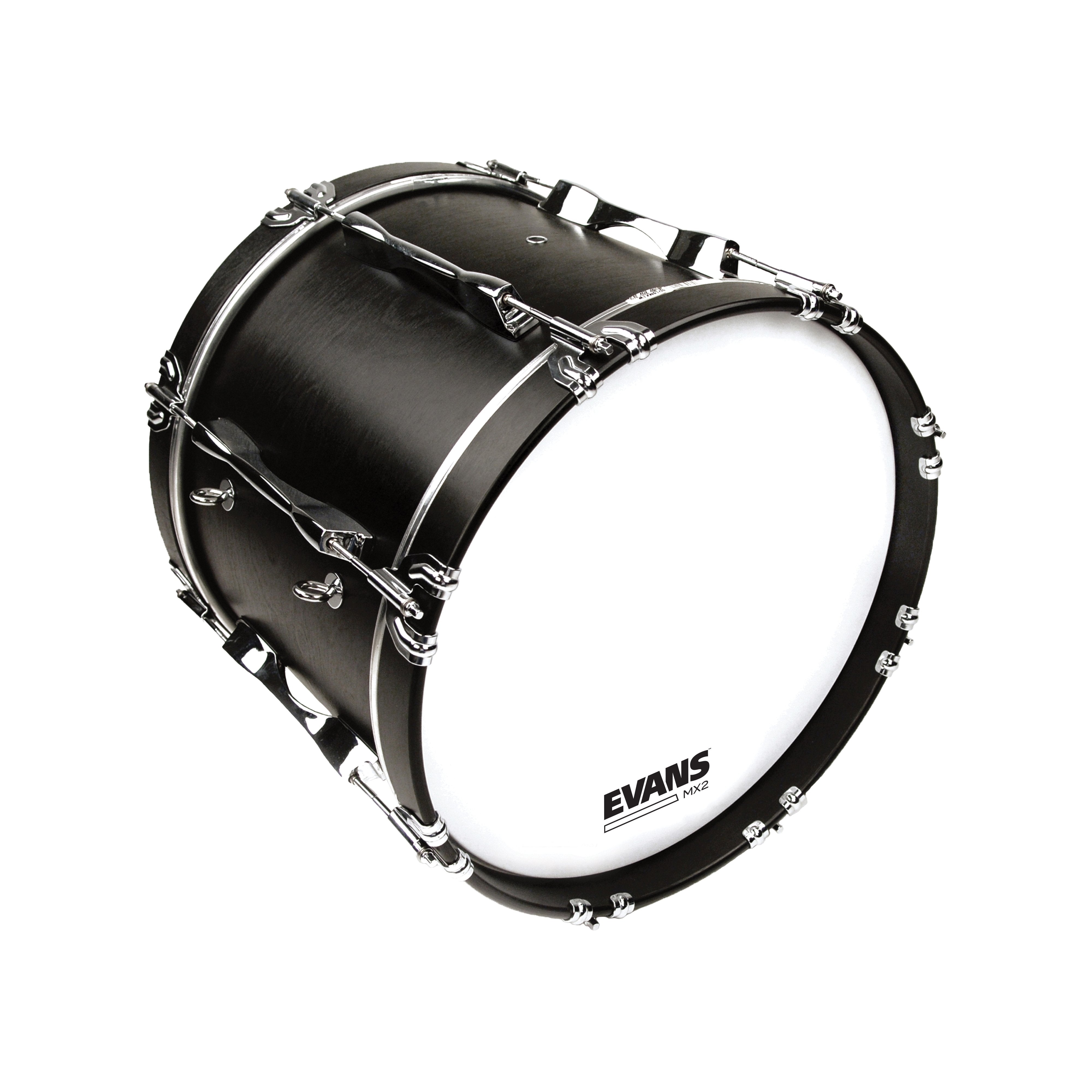 Evans MX2 White Marching Bass Drumhead - 20" - Image 3