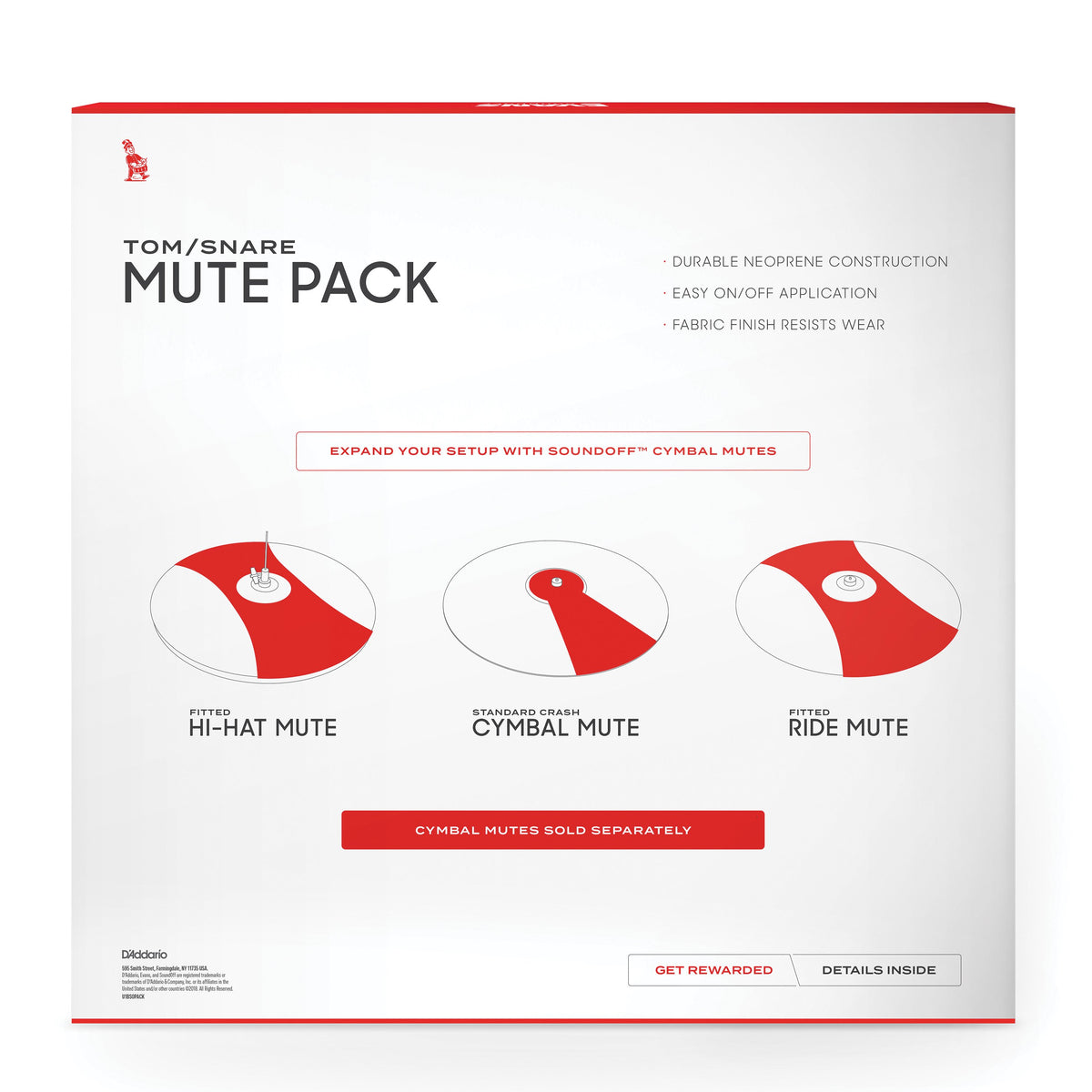 Evans SoundOff Drum Mute Set - 10"/12"/14"/14" - Image 3