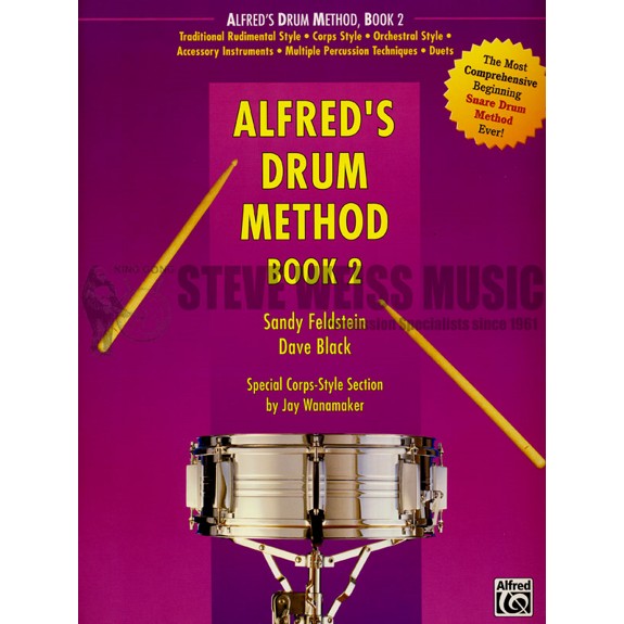 Feldstein/Black-Alfred's Drum Method Book 2 (Book with DVD IN SLEEVE)
