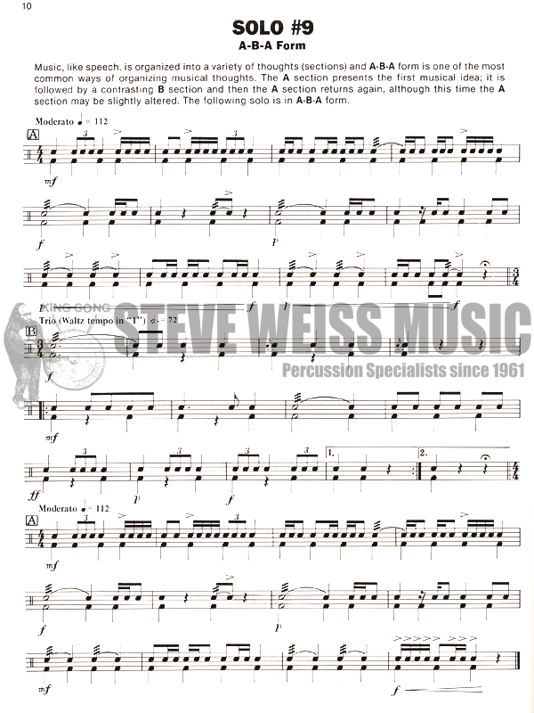 Feldstein/Black-Alfred's Intermediate Snare Drum Solos