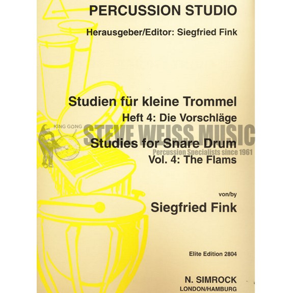 Fink-Studies for Snare Drum Vol 4 : The Flams | Steve Weiss Music