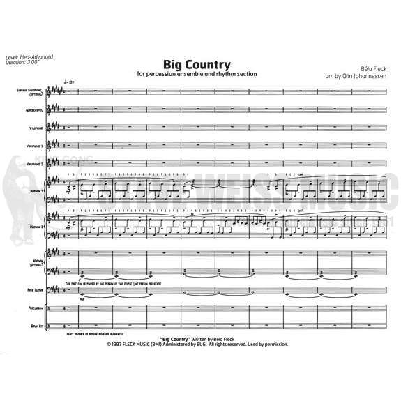 Fleck-Big Country arr. Johannessen (SP)-B/2V/2-3M/DS/P/BG