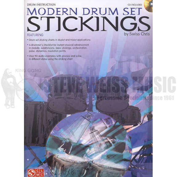 Flueck, Swiss" Chris-Modern Drum Set Stickings (bk. w/CD )"