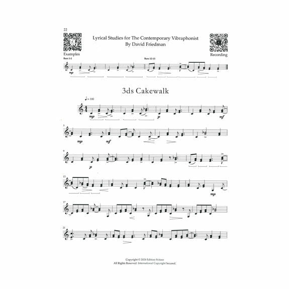 Friedman-Lyrical Studies for The Contemporary Vibraphonist