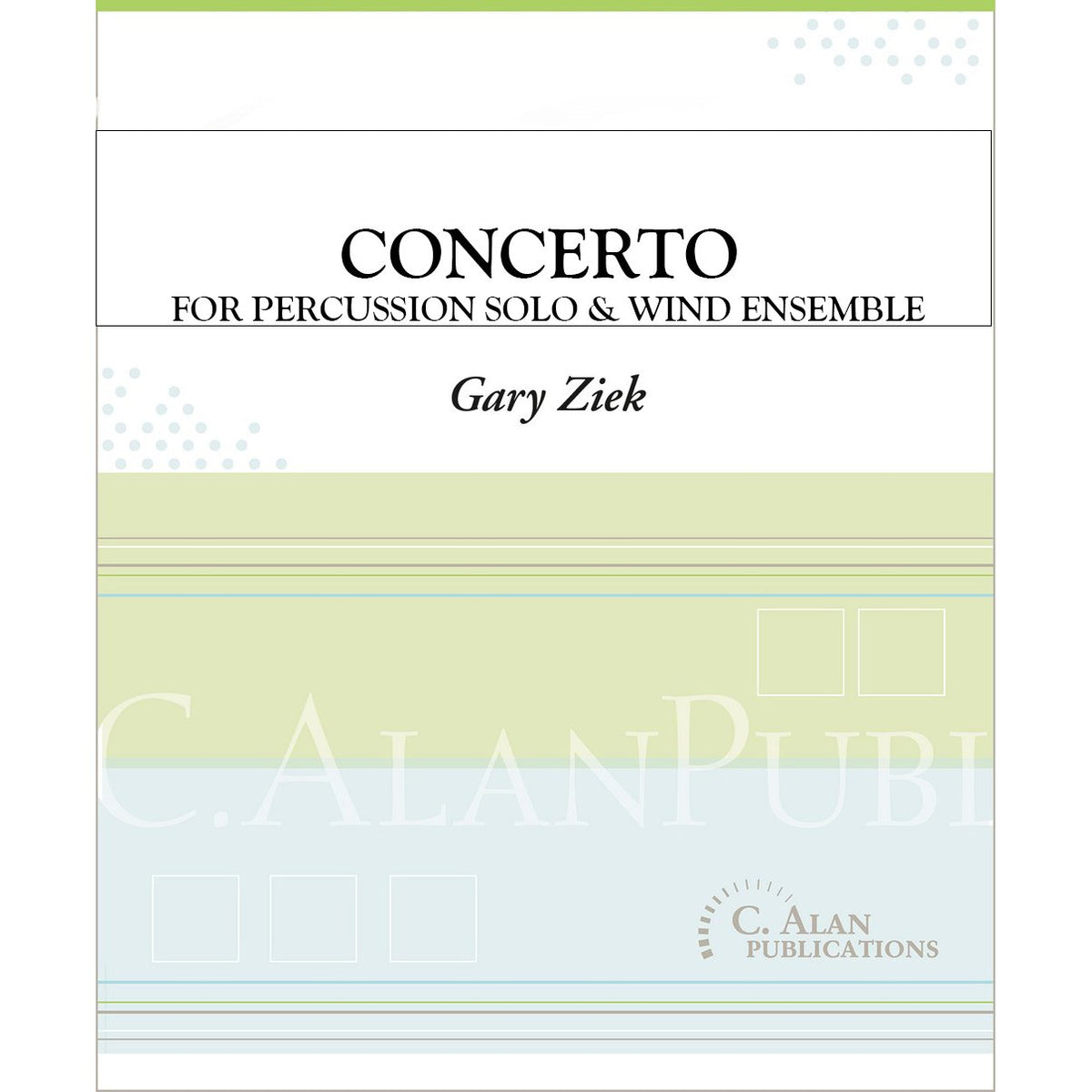 Gary Ziek Concerto for Percussion Solo and Wind Ensemble Cover