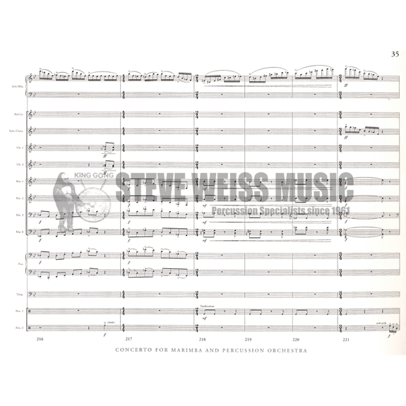 Gillingham-Concerto No. 2 for Marimba and Perc. Ens. (SP)- Solo M/B/2V/C/Cro./X/4M/4T/P/PN