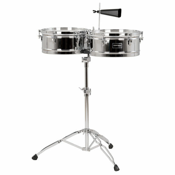 Gon Bops Fiesta Series Timbale Set with Stand - 14/15