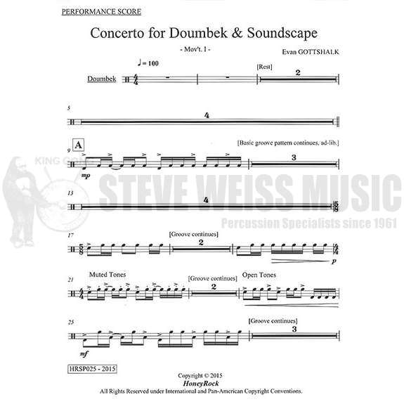 Gottschalk-Concerto for Doumbek & Soundscape (SCD)-P/ soundscape