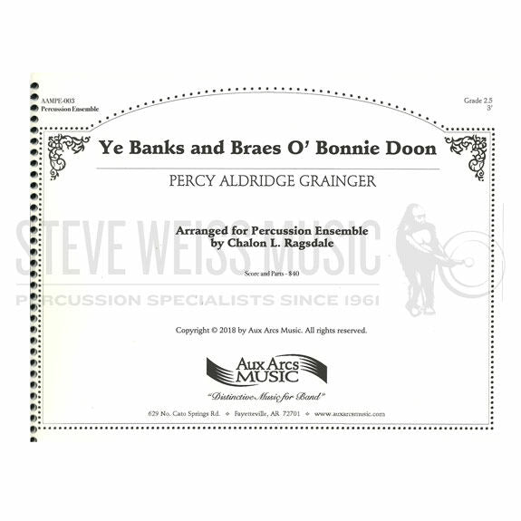 Grainger-Ye Banks and Braes O' Bonnie Doon arr. Ragsdale (SP)-B/V/C/2M/2T/P/Opt. CB