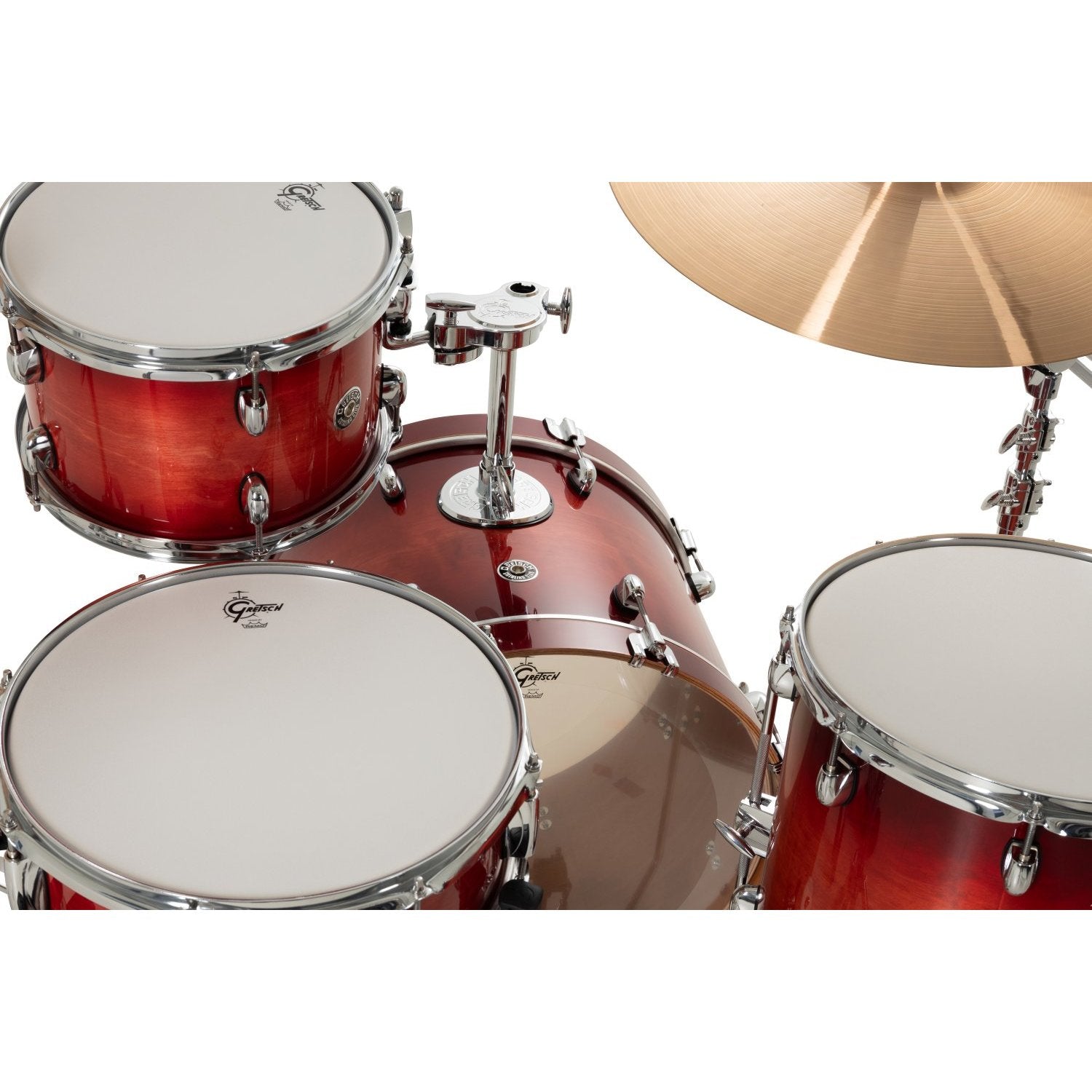 Gretsch Catalina Club 4 piece shell pack player view Gloss Crimson Burst