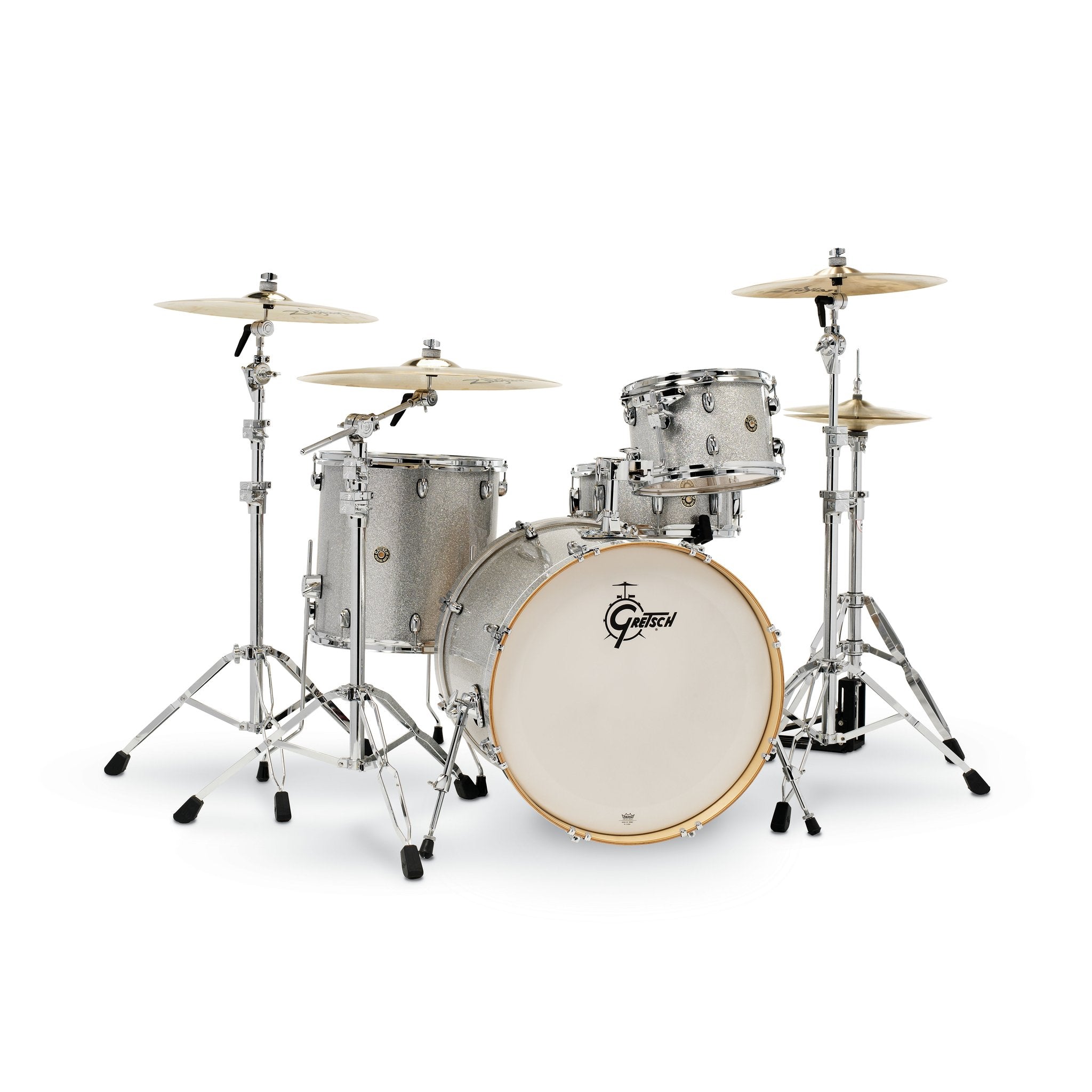 Gretsch Catalina Maple 4 Piece Rock Shell Pack - Silver Sparkle cm1-e824s-ss