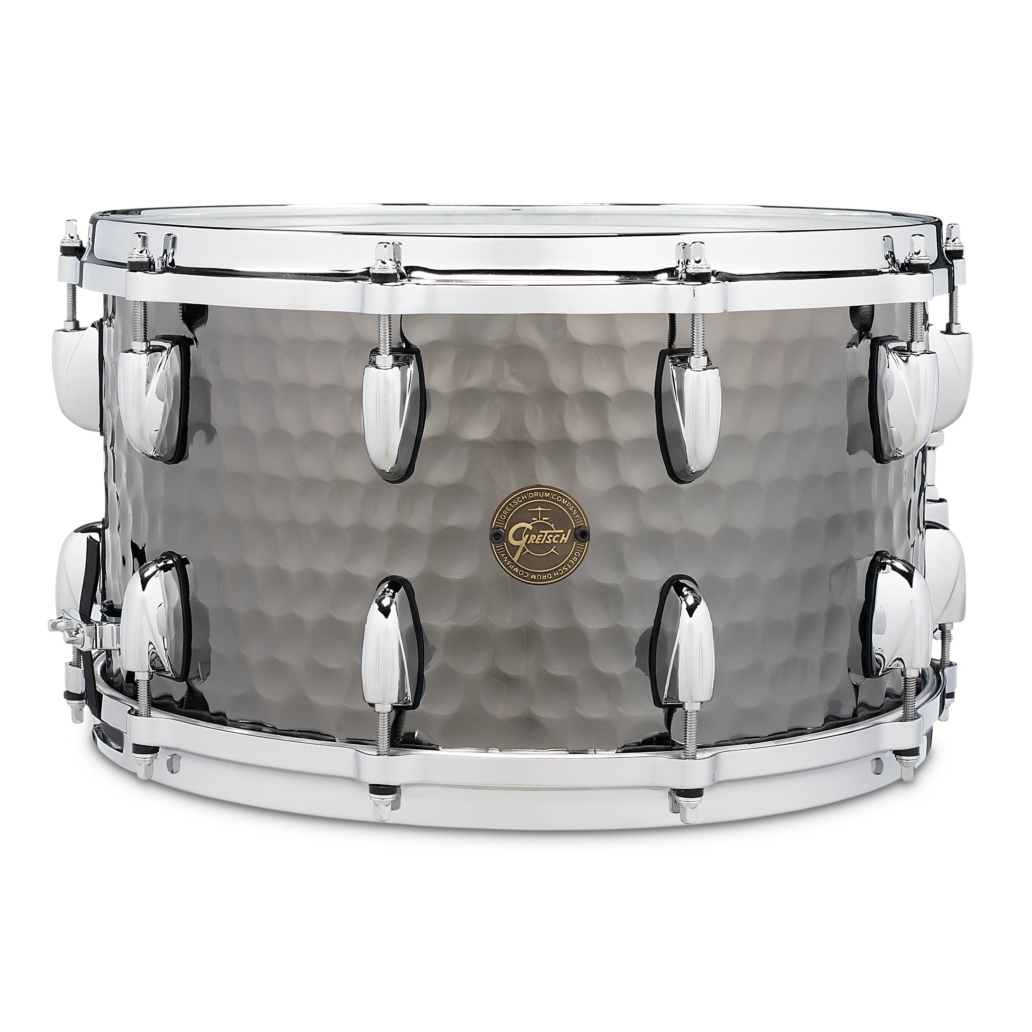Gretsch Full Range Series Hammered Black Steel Snare Drum - 14x8 s1-0814-bsh