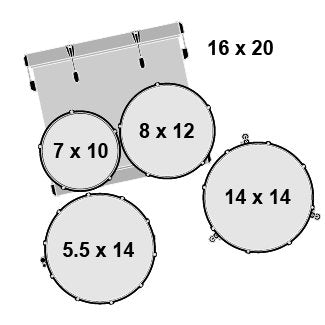 Gretsch Renown 5 Piece Drum Set (20/10/12/14/14sn) GRE-RN2-E605-CSPChampagne Sparkle Configuration