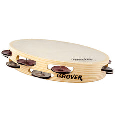 Grover 10" Bantamweight Double Row Tambourine - Hybrid Silver
