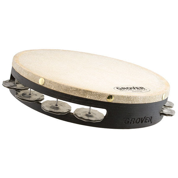 Grover 10" Projection-Plus Single Row Tambourine - Spanish Silver Fluted