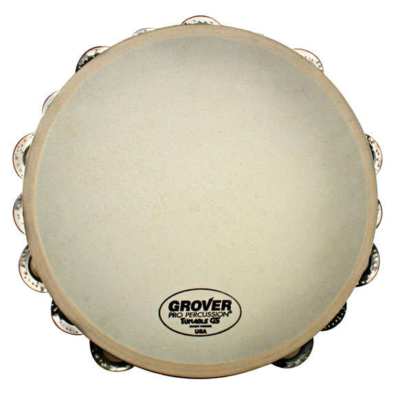 Grover 10" Tunable German Silver Double Row Tunable Tambourine - German Silver