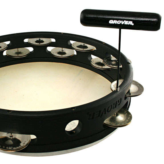 Grover 10" Tunable German Silver Double Row Tunable Tambourine - German Silver