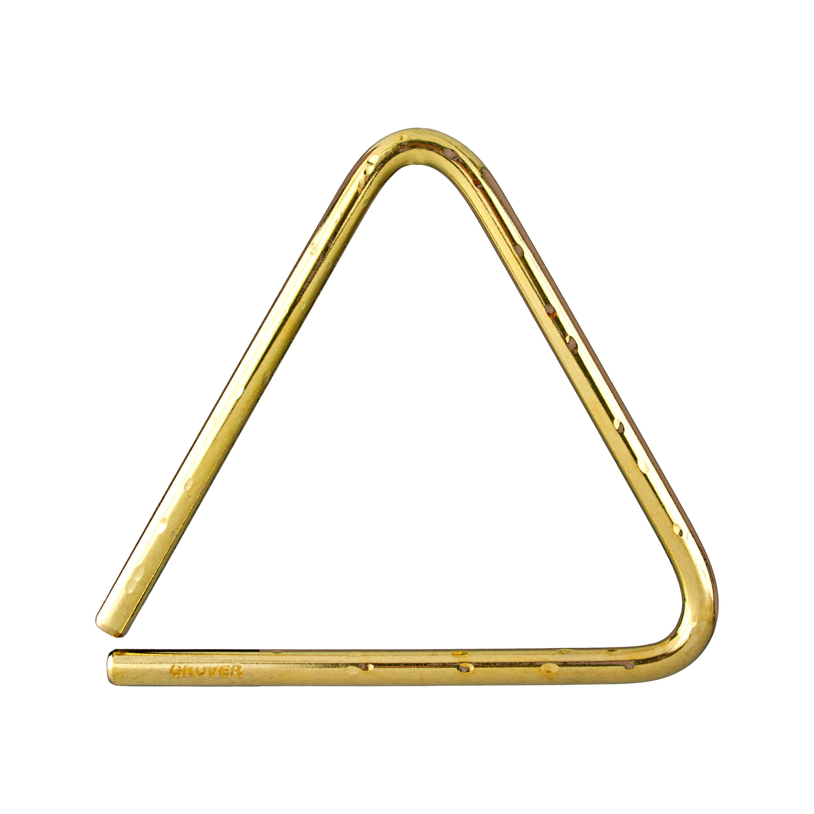 Grover Bronze Hammered Lite Triangle - 6" - Concert