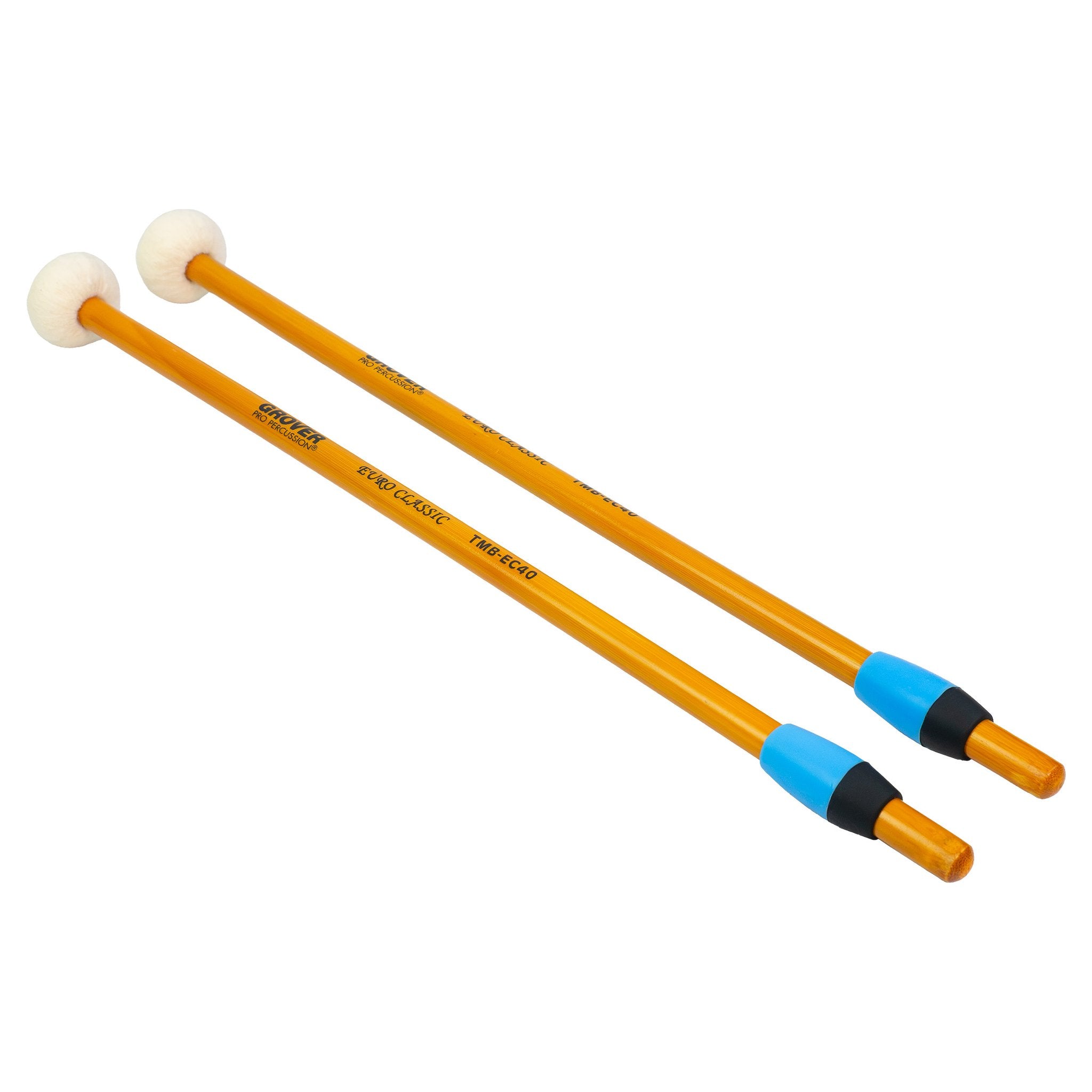 Grover Euro Classic Timpani Mallets - Hard General TMB-EC40 Handle Finger Grip View