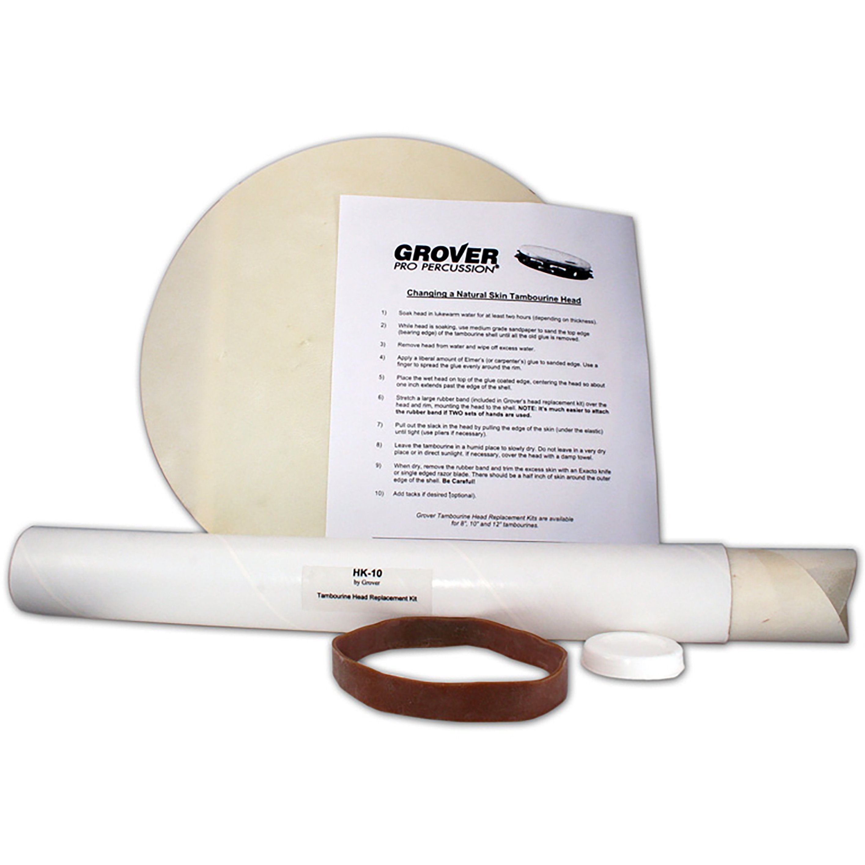 Grover Tambourine Head Replacement Kit - 10"