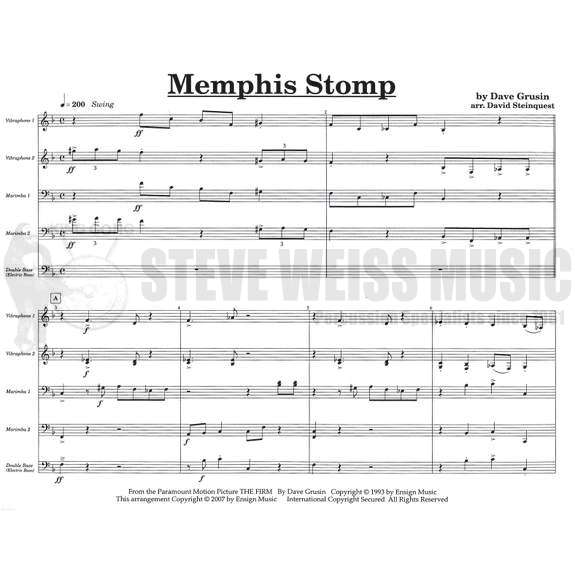 Grusin-Memphis Stomp arr. Steinquest (SP)-2V/2M/CB