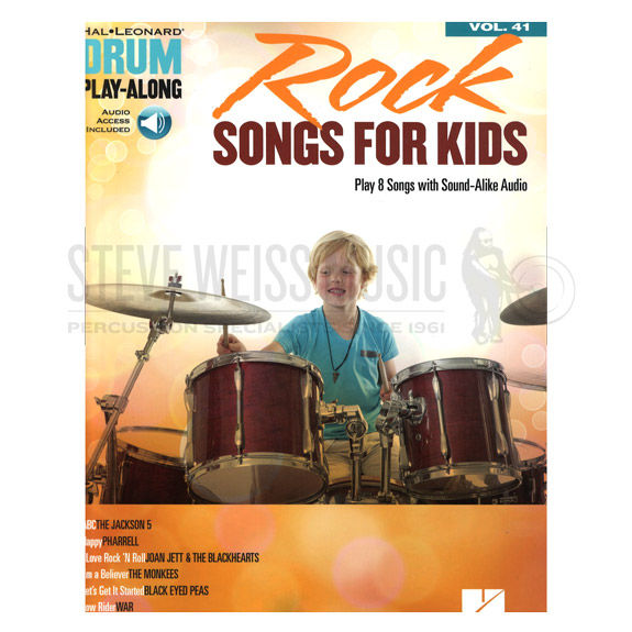 Hal Leonard Drum Play-Along-Rock Songs for Kids vol. 41 (Audio Access Included)