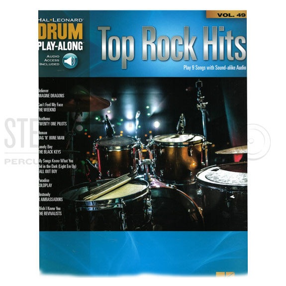Hal Leonard Drum Play-Along-Top Rock Hits vol. 49 (Audio Access Included)