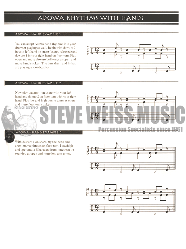 Hartigan-West African Rhythms for Drumset (Online Access included)