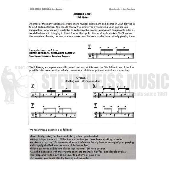 Hessler/Famularo-Open Handed Playing Volume 2: A Step Beyond (w/CD)