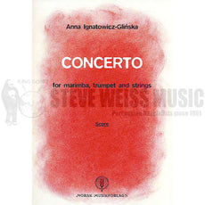 Ignatowicz-Glinska-Concerto for Marimba, Trumpet & Strings SCORE ONLY (S)-M/TP/Strings