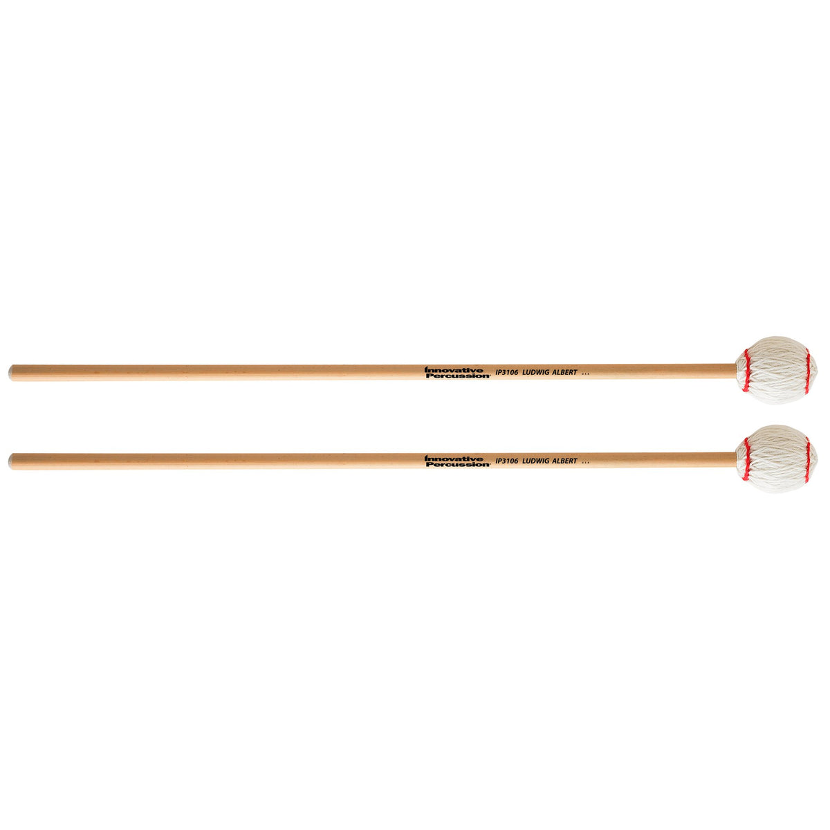 Innovative Ludwig Albert IP3106 Medium Hard Rattan Marimba Mallets Pair