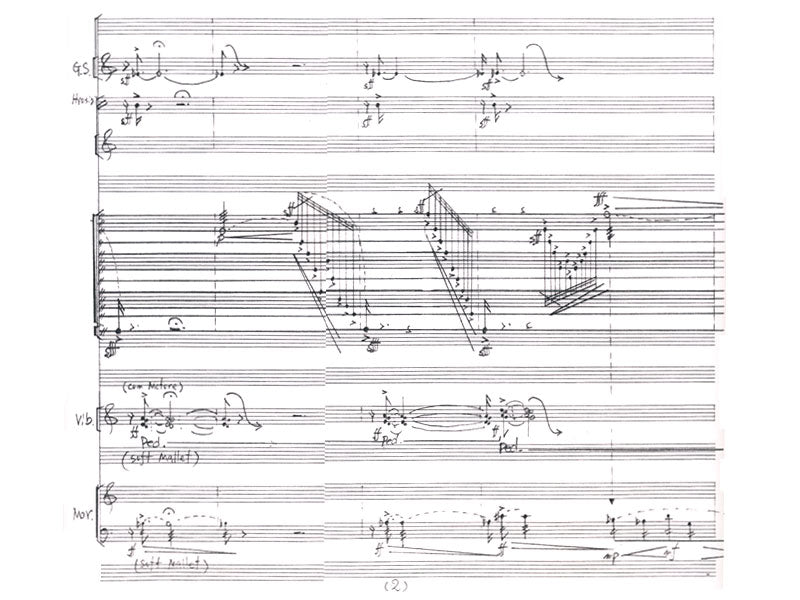 Ishii-For Lily: Paraphrase on Thirteen Drums SCORE (single score-five needed)-V/M/P