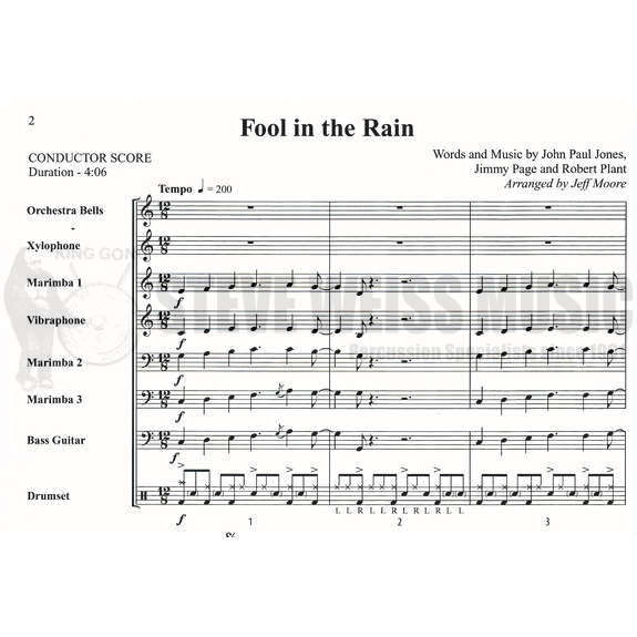 Jones/Page/Plant-Fool in the Rain arr. Moore (SP)-B/V/X/ 3M/DS/BG