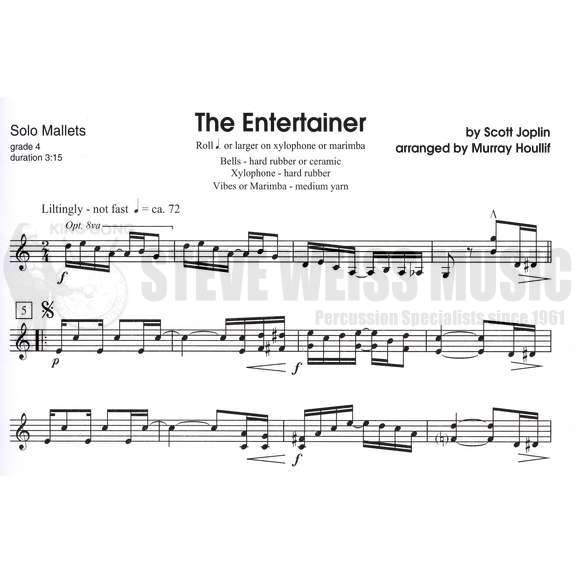 Joplin-Entertainer, The arr. Houllif-Mall. inst.