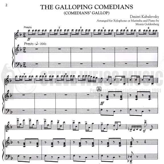 Kabalevsky-Galloping Comedians arr. Goldenberg (SP)-Mall./PN