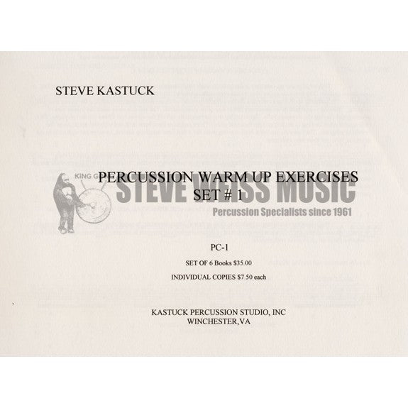 Kastuck-Percussion Warm Up Exercises (single copy)