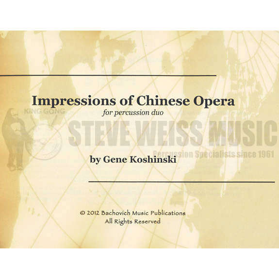 Koshinski-Impressions of Chinese Opera (SP)-M/2T/ tuned pipes/P